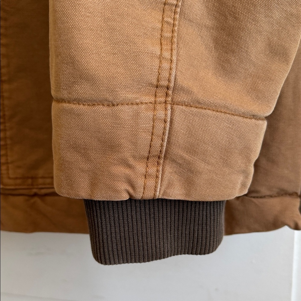 Zara ZW Contrast Collar Padded Oversized Jacket in Caramel Gorpcore NWT L - Picture 12 of 16